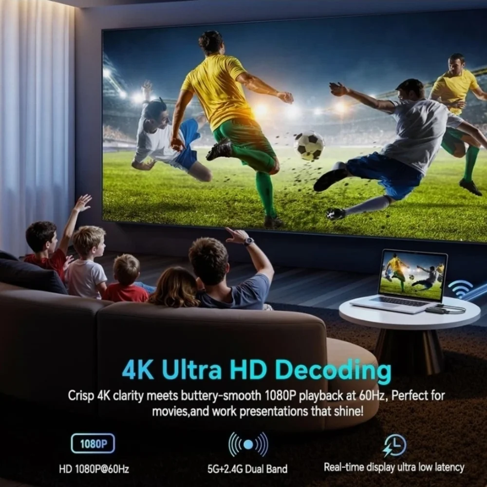 FUTUREEAGLE Wireless HDMI 4K 5G Decoder - Black
